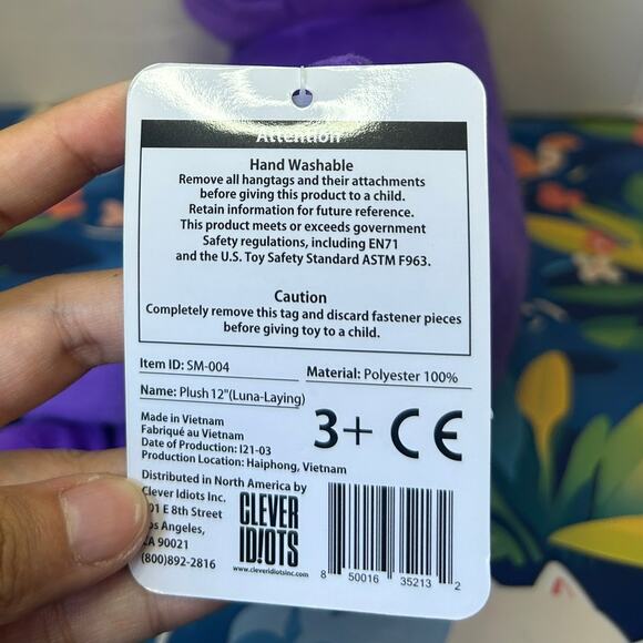 NEW Sailor Moon Luna Laying Down Purple Kitty Cat Plush Stuffed Animal Toy Doll - Picture 6 of 12